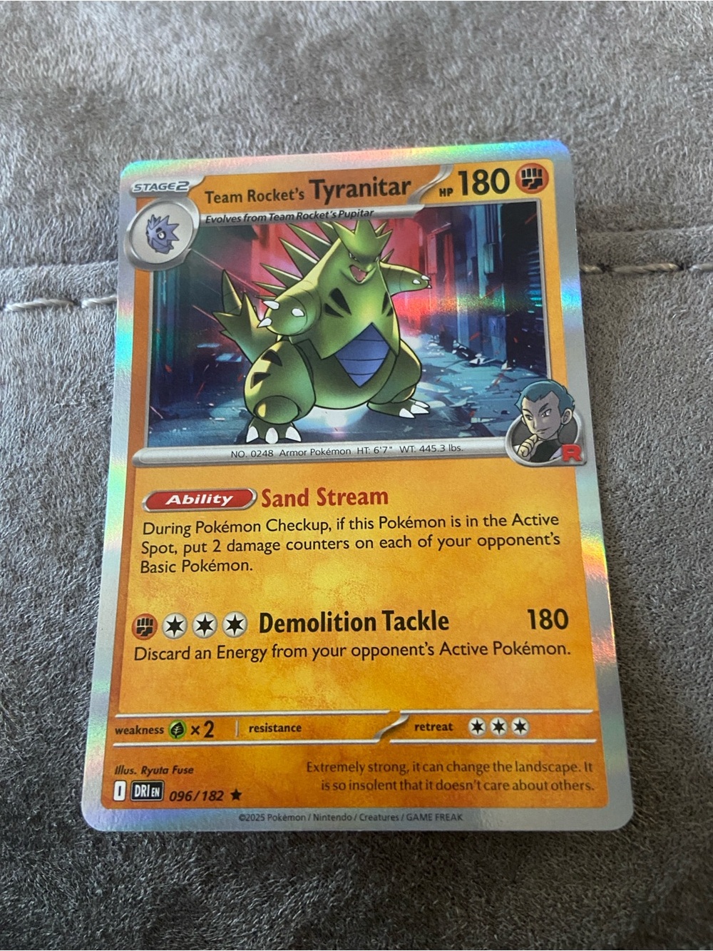 Team Rocket's Tyranitar Holo (096/182) Scarlet & Violet: Destined Rivals